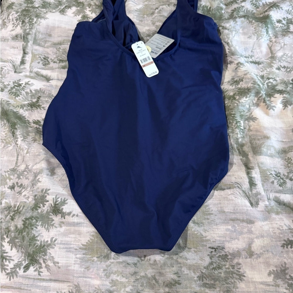 NWT Tommy Bahama Island Sculpt Swimsuit in Deep Blue - Picture 4 of 7